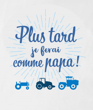 body bébé agriculteur ferme tracteur - comme papa - ADC